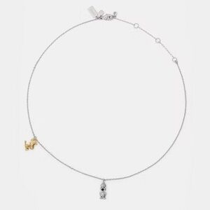 Nwot Kendra Scott snoopy & Kate spade Charm Necklace in Silver and Gold